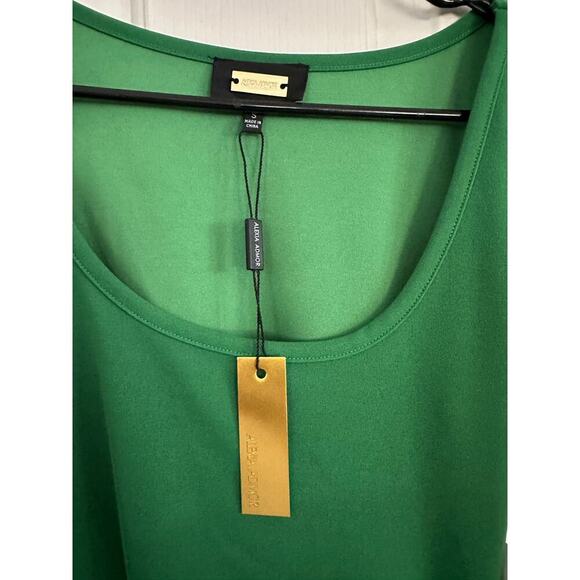 NWT Alexia Admor Green Danika Ruched Side Slit Bodycon Day Dress Size Small - Picture 3 of 8